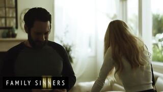 FAMILY SINNERS - Seductive Blonde Stepsister Surrenders To Her Stepbrother’s Deep Oral Pleasure