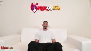 Aderes Quinn - Blonde Slut Fucking A Fan On Couch