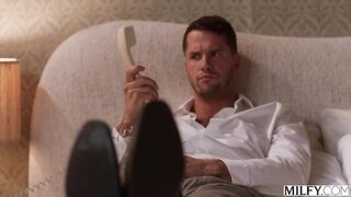 MILFY Foxy Blonde MILF Taylor Gets Her Pussy And Mouth Used By Two Co-Workers