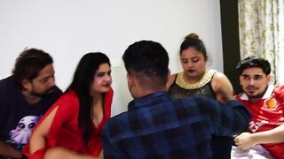 THREE HOSTEL FREIND CALL THEIR GIRLFREIND TO FUCK AND GRAND MASTI, HARDCORE GANGBANG