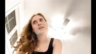 Hot Babe Has Fun on Emerald w/ Her Dildo