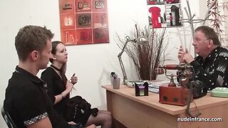 Nude in France: Pussy fucking starring skinny french brunette