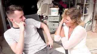 Oldnanny - Mature Granny Seduces Horny Stud In Garage