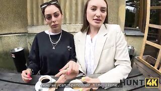 HUNT4K. GF had to watch her girl fucked with stranger