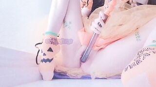 little halloween princess is a horny slut