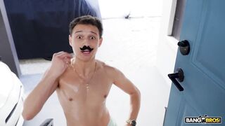 A young guy is crazy about his sexy neighbor and constantly thinks about her ????