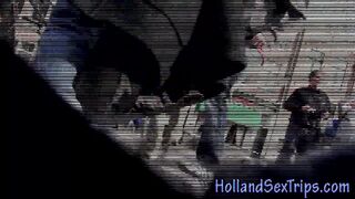 Euro hooker rides and sucks dick