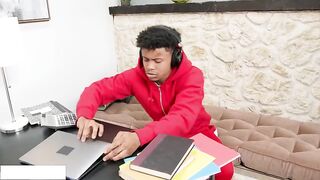 A depraved black teenage girl made her way through the window into the room to the guy ????