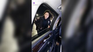 “License and… throat service?” ????‍♀️ This dirty police parody gets wild fast when the fake police officer goes full deep inside a stranger’s car. Open mouth, open car window, and one blowjob ending in a messy throatpie she definitely didn’t learn at the