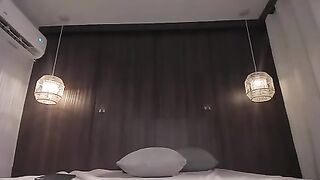 Curvy Brunette In Sexy Black Lingerie Shows Off Her Body (Long Dark)
