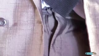 Latina gets in trouble with an immigration agent so she gives him a blowjob