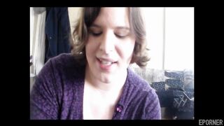 Brunette With Glasses Teases And Masturbates With A Vibrator