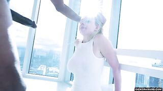 Cockholster With New Tits Gets Railed In All Holes, Slapped And Pukes