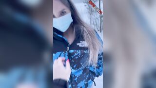 Zara Yazmin - Teasing Girlfriend in between of ice skating and getting nude in icy cold weather and showing my hot body to make her hot OnlyFans leak free video
