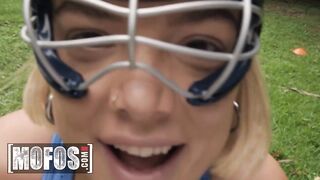 MOFOS - Horny Blonde Mimi Monet Decides Cock Riding Is A Better Workout Than Soccer Practice
