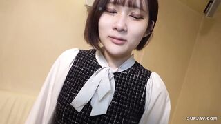 HカップでH大好き！ショートへが眩しいガールズバーのりんちゃんをお持ち帰り～