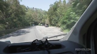 Vittoria Devine Pissing Broken Car Wet