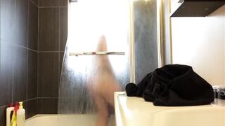 Peeking At My Curvy Tattoo Stepmom Showering