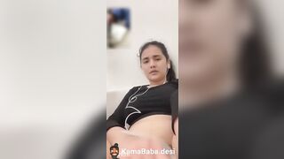 Big Boob 19 Year Old Girl Fingers During A Video Call