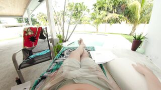 Working By The Pool Was A Mistake... Bikini Teen Kept Distracting Me