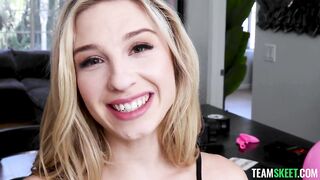 Porn video A young blonde delights a guy with her wet pussyCheerleader KaitTeamSkeet, Team Skeet All Stars ????