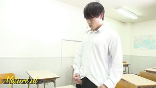 Horny Japanese School Teacher Gets A Creampie From Her Student