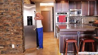 ANGELA WHITE ON THE KITCHEN AND LIVING ROOM