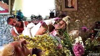 Brunette Wife Takes Double Penetration From Two Guys
