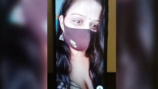 Telugu aunty video call for step brother dirty talking with boobs showing sucking