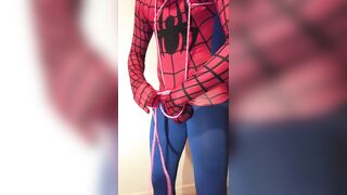 COCK and BALL ROPE BONDAGE TORTURE ** HORNY SPIDER-MAN **