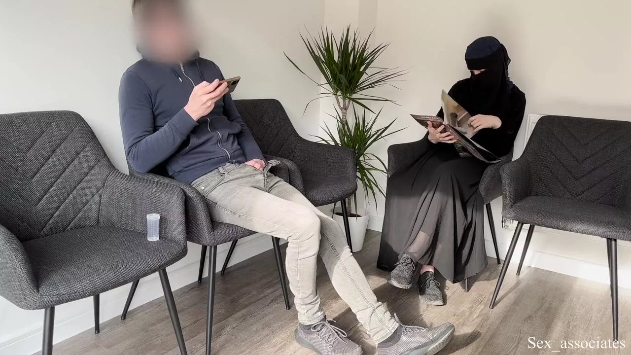 Public Dick Flash in a Hospital Waiting Room! Gorgeous muslim girl caught me jerking off and help me get a sperm sample.