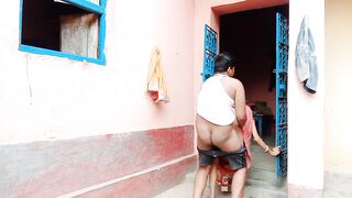 Village bhabhi alone in home outdoor sex video