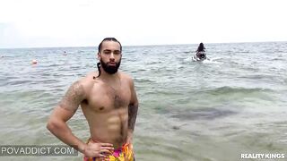 SneakySex - Sisi Rose (Beach Hottie Rides Jet Skis And Cock)