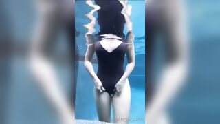 Amanda Cerny Nude Topless Pool Strip Onlyfans Video Leaked